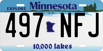 MN license plate 497NFJ