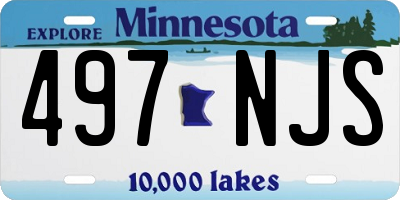 MN license plate 497NJS