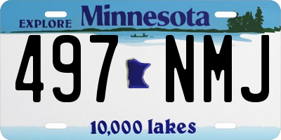 MN license plate 497NMJ