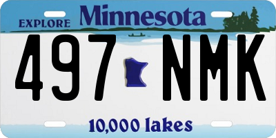 MN license plate 497NMK