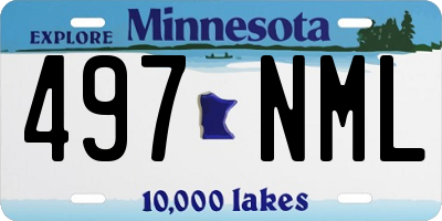 MN license plate 497NML