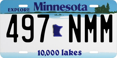 MN license plate 497NMM