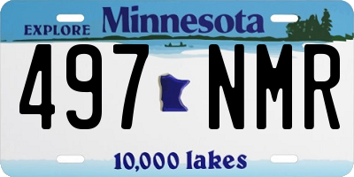 MN license plate 497NMR