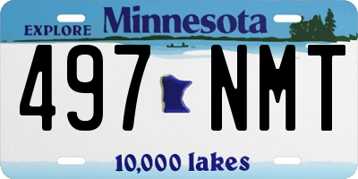 MN license plate 497NMT