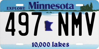 MN license plate 497NMV