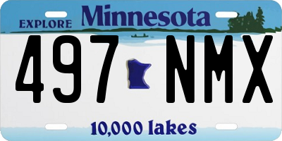 MN license plate 497NMX