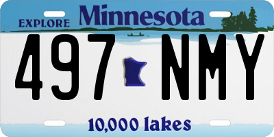 MN license plate 497NMY