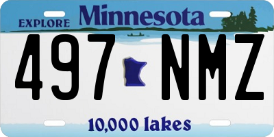 MN license plate 497NMZ