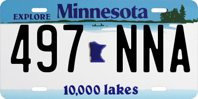 MN license plate 497NNA