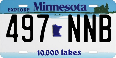 MN license plate 497NNB