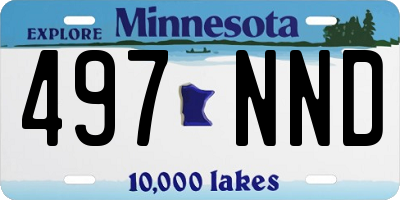 MN license plate 497NND