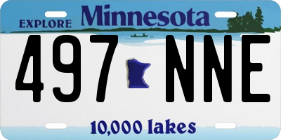 MN license plate 497NNE