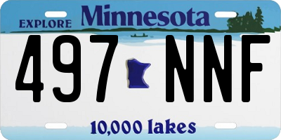 MN license plate 497NNF