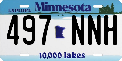 MN license plate 497NNH