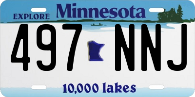 MN license plate 497NNJ