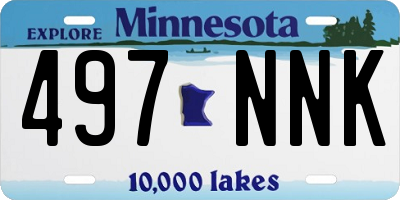 MN license plate 497NNK