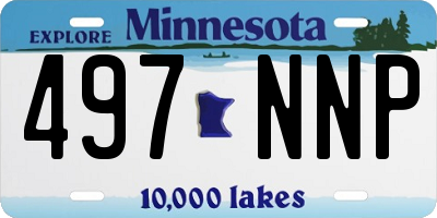 MN license plate 497NNP