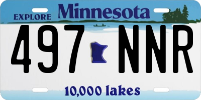 MN license plate 497NNR