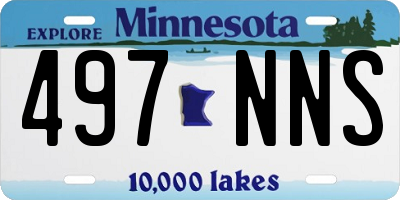 MN license plate 497NNS