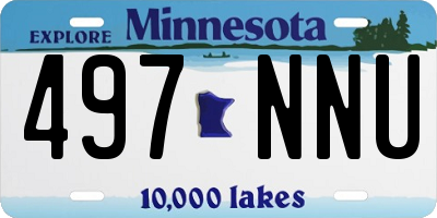 MN license plate 497NNU