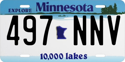 MN license plate 497NNV