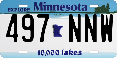 MN license plate 497NNW