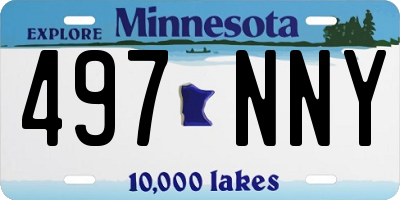 MN license plate 497NNY
