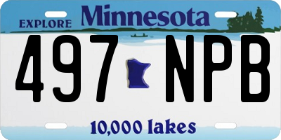 MN license plate 497NPB