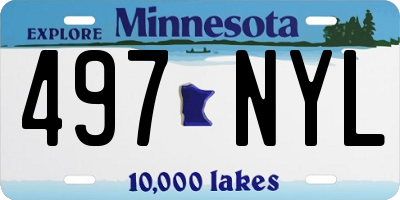 MN license plate 497NYL