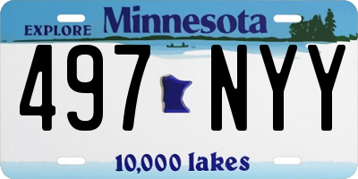 MN license plate 497NYY