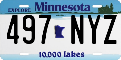 MN license plate 497NYZ