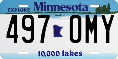 MN license plate 497OMY