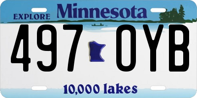 MN license plate 497OYB
