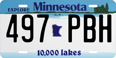 MN license plate 497PBH