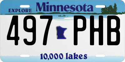 MN license plate 497PHB