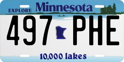 MN license plate 497PHE