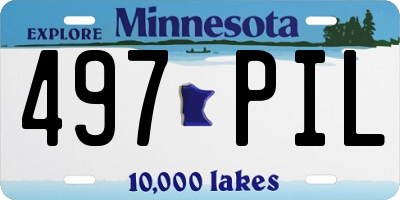MN license plate 497PIL