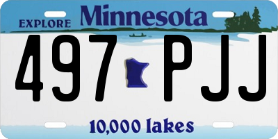 MN license plate 497PJJ