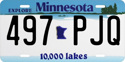 MN license plate 497PJQ