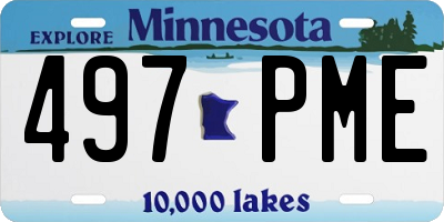 MN license plate 497PME