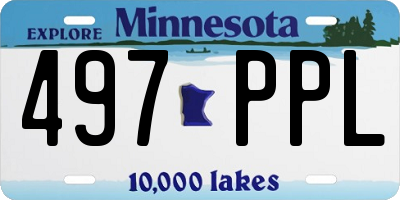 MN license plate 497PPL