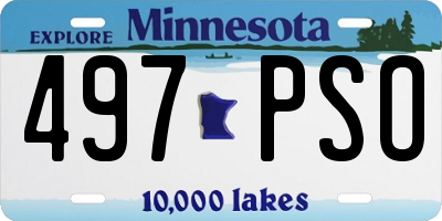 MN license plate 497PSO