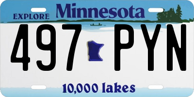 MN license plate 497PYN