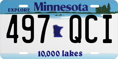 MN license plate 497QCI