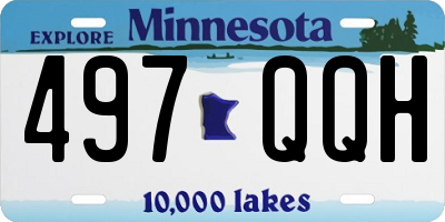 MN license plate 497QQH