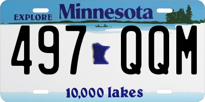 MN license plate 497QQM
