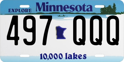 MN license plate 497QQQ