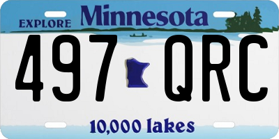 MN license plate 497QRC
