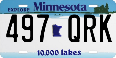 MN license plate 497QRK