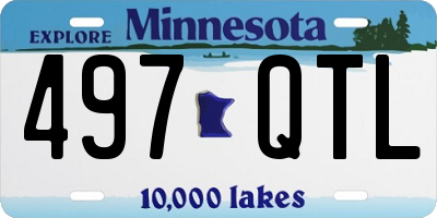 MN license plate 497QTL